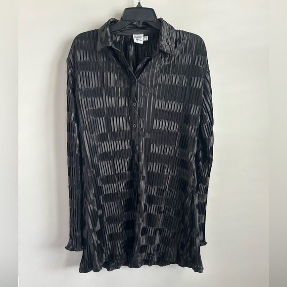 PRINCESS POLLY Black Textured Shirt Dress Avant Garde Fairy Goth Whimsigoth Sz 8 - Picture 3 of 14